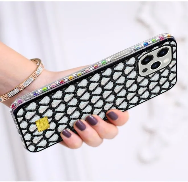 Luxury creative Bling Shell pattern Diamond Bumper phone Cases For iPhone 13 12 mini 11 Pro XR XS Max X 8 7 6 SE2 plus latest TPU 8416171