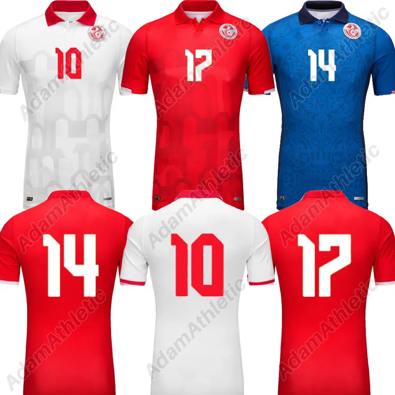 Tunisia soccer jerseys 2024 Africa Cup Maillot de Tunisie SKHIRI SLIMANE football shirts LAIDOUNI TALBI MSAKNI SLITI JOUINI jersey 23 24