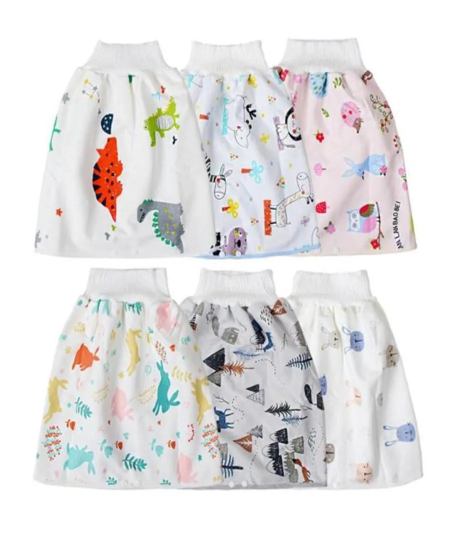 Fraldas de pano 08 anos de idade bebê confortável impermeável reutilizável lavável fralda saia shorts 2 em 1 absorvente for6523789