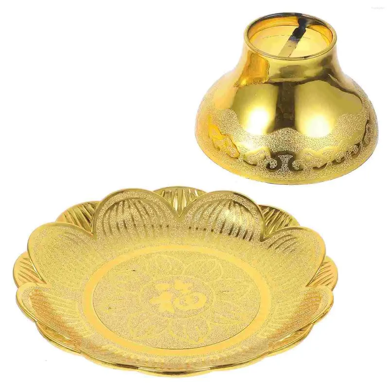 Dinnerware Sets Tray Fruit Lotus Offering Plate Altar Bowl Supplies Temple Tribute Holder