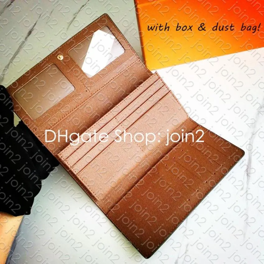 M58101 ID Long Wallet Designer Womens Zipped Card حامل Zippy Coin Pres