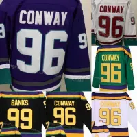 2022 Ice Hockey Jerseys Conway Dean Goldberg The Adam Banks Mighty Portman Fulton Reed Greg Vintage Gordon Bombay Movie Charlie stitched Hoc