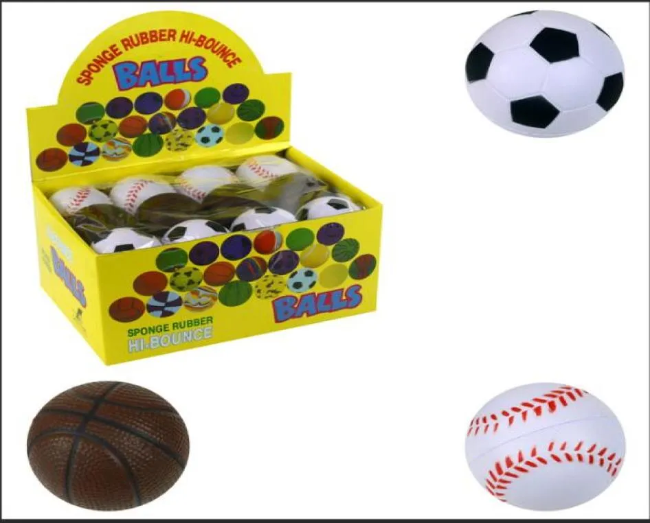 Bola de brinquedo Faixa de Pulso Elástica divertida Bouncy Fluorescente Bola de Borracha Jogo de Tabuleiro Engraçado Elásticos Bolas treinamento antiestresse Cor Aleatória 63mm1479918