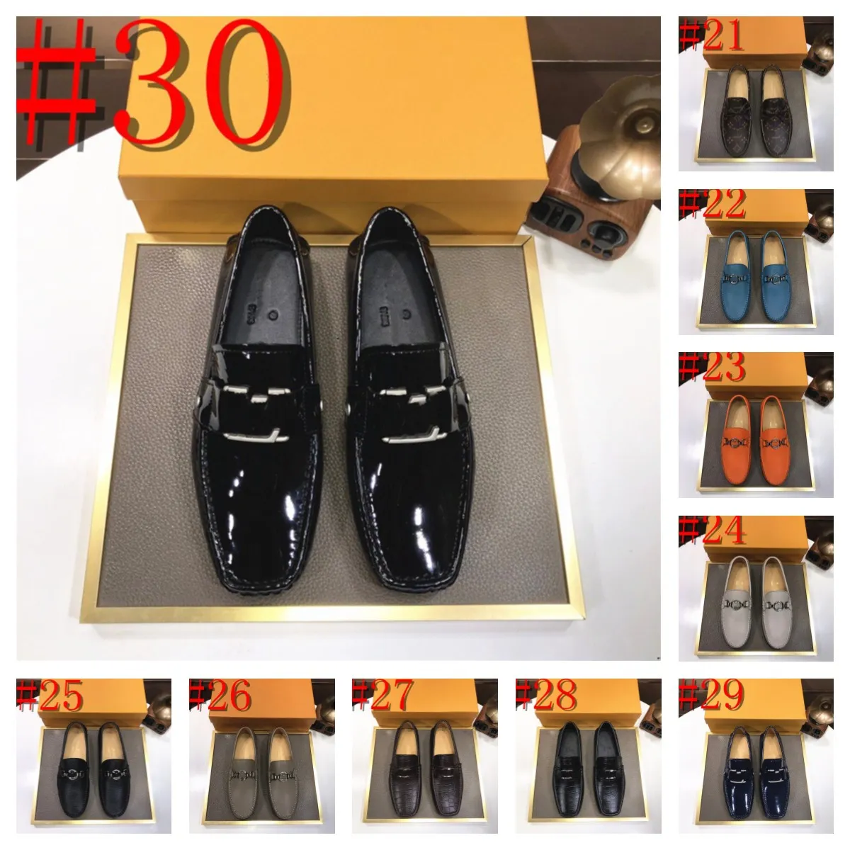 2024 New Men's Fashion Casual Split Leather Loafers Man business wave Leather Tessel Moccasins Shoes Luxury Brand Designer Loafers Shoes Size 38-46