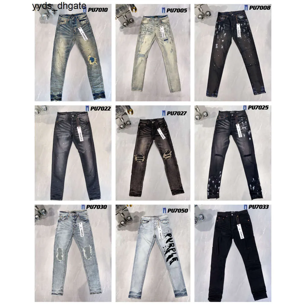 Viola Jeans uomo designer uomo nero design dritto retrò streetwear pantaloni della tuta casual designer pantaloni da jogging pantalone da motociclista slim dritto denim skinny DXJQ