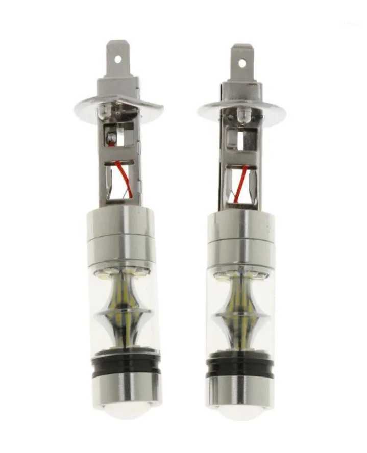 2X H1 10000K 100W LED 20SMD projecteur brouillard conduite ampoules DRL White15572810