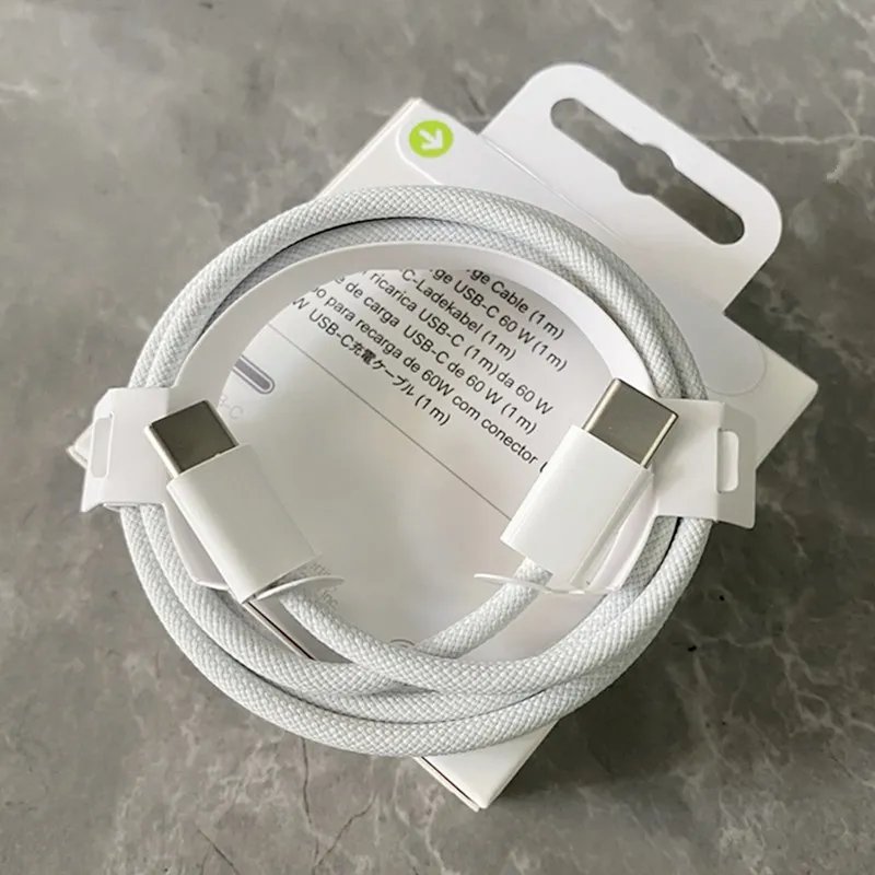 60W USB-C Fast Charging Cable with 20W Adapter PD Type C Charger for  iPhone 15/14/13 Pro Max/Plus, MacBook Data Sync Cable with Packaging
