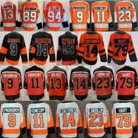 Reverse Retro Hockey 9 Ivan Provorov Jersey 14 Sean Couturier 79 Carter Hart 13 Kevin Hayes 11 Travis Konecny 23 Oskar Lindblom Stadium Series Winter Classic