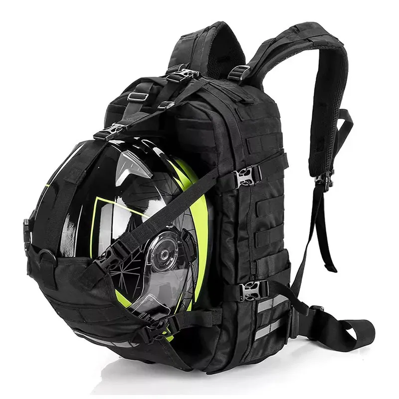 Wasserdichter Motorrad-Rucksack-Helmträger mit großer Kapazität, Fahrradhelm-Aufbewahrung, Wanderhelm-Rucksack-Rucksack