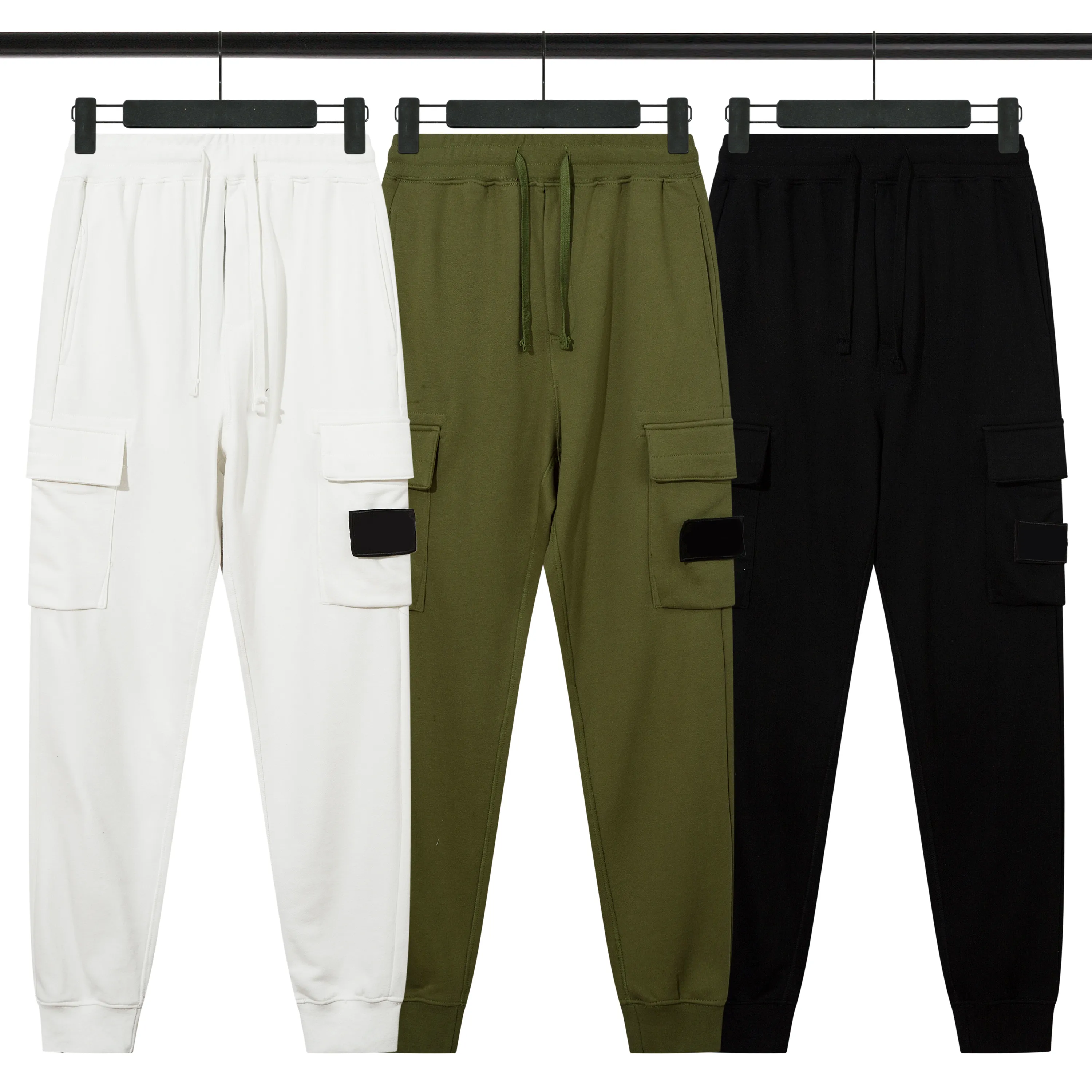 Pantalons de survêtement de sport de loisirs en plein air multi-poches brodés par le créateur pour hommes et femmes avec toute la mode