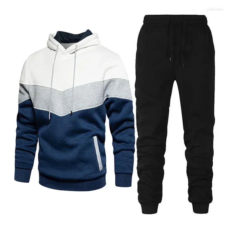 Men's Tracksuits Sets Hoodie Sweatshirt And Pants Two-piece Suit Fashion Casual Spring Autumn Combination Jogging Sportswear