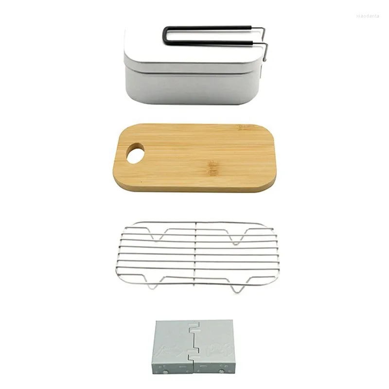 Servies Aluminium Lunchbox Picknick Outdoor Diner Emmer Reizen Camping Container Ontbijtopslag