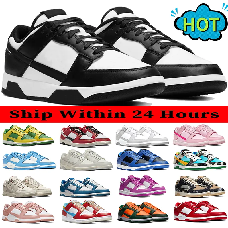 Designer hardloopschoenen heren dames Panda laag Casual sneakers Wit Zwart Archeo Triple Roze duif Argon UNC omgekeerde Brazilië grijze mist heren dames outdoor trainers