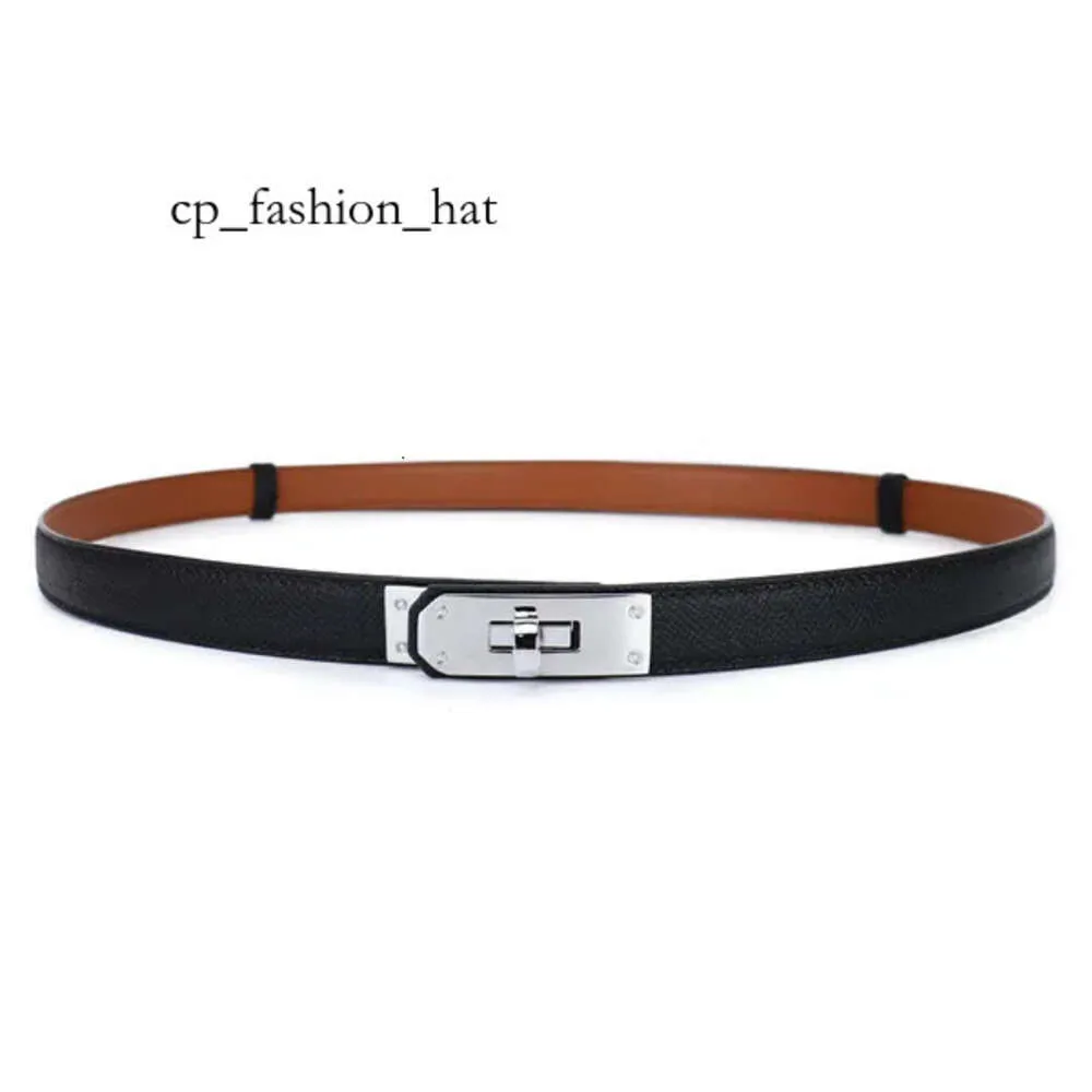 Ceinture habillée pour femmes Designer étroite et silencieuse Ceintures de luxe Orange Noir Simple Ceinture gracieuse pour robes Mince Petite boucle en métal Ceinture de créateur en cuir lisse 8759