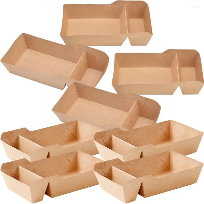 Wykonalne zastawie stołowe 50 szt. Papierowe przekąsek pudełko na imprezę kubek biszkopt francuskie frytki serwujące pudełka