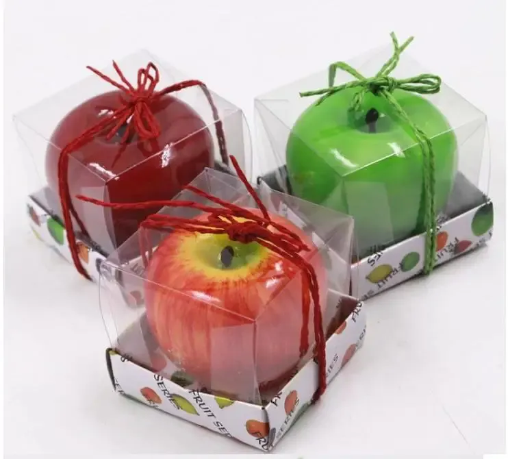 Bougies de fruits en forme de pomme, Bougie parfumée, atmosphère de Festival, décoration de fête romantique, décor de réveillon de noël et du nouvel an SN