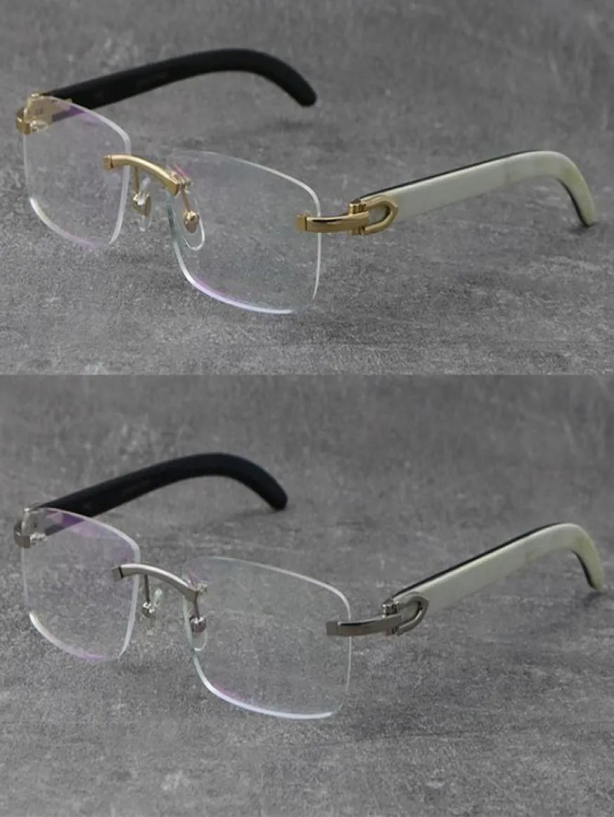 High Quality Reading Wood Glasses Optical Lens Frames Buffalo Horn Frame For Men Women Wear Read Computer Eye Glasses White Temple3285397