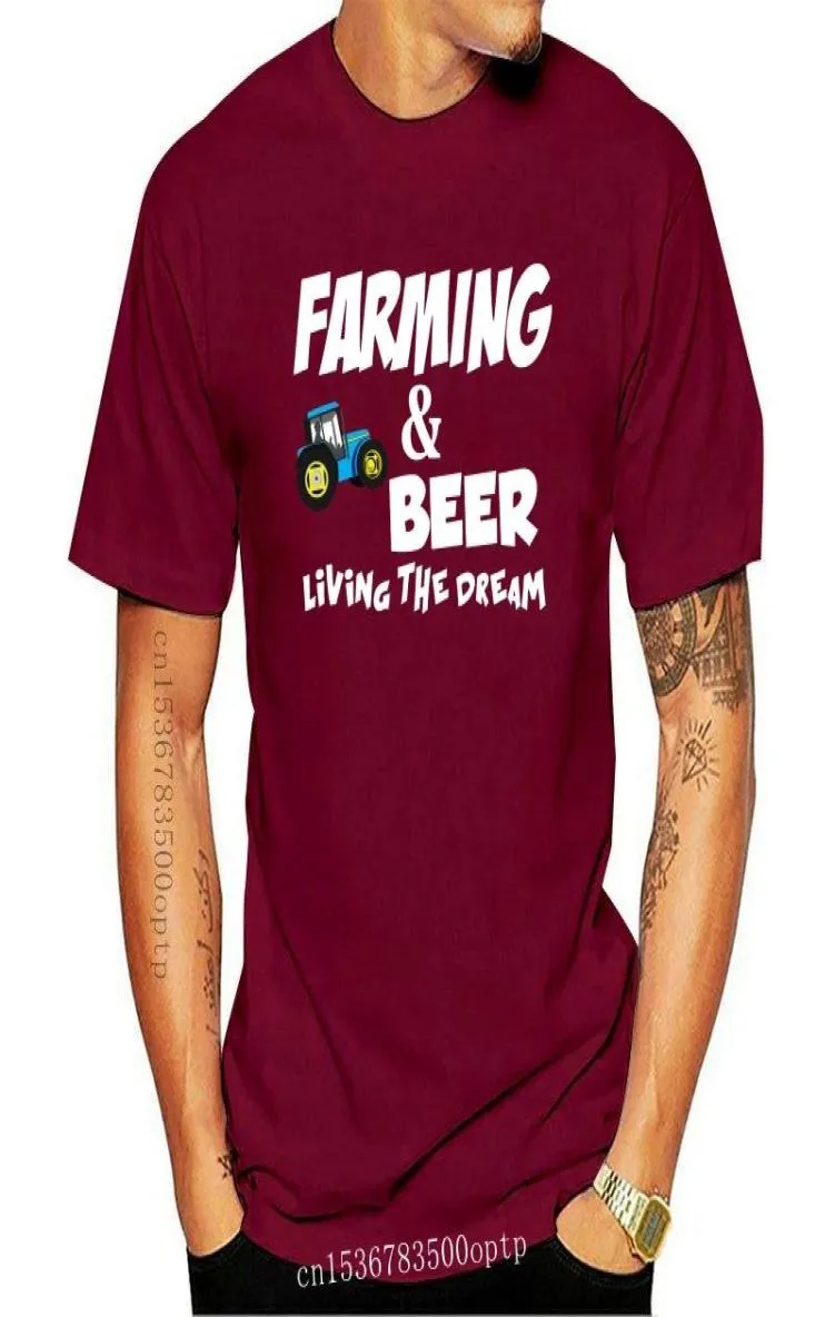 Men039s T-Shirts Street Style Farm Beer Farmer Traktor Lustige Geschenkideen T-Shirt Design5853688