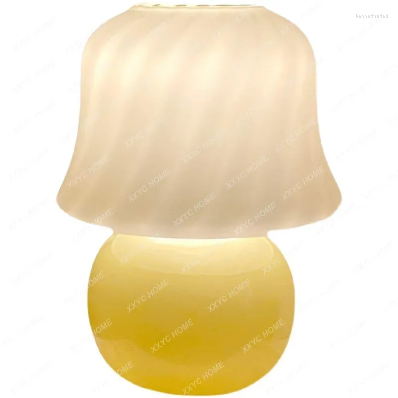 Pendant Lamps Table Lamp Mid-Ancient Glaze Simple Bedroom Bedside Ornament Decoration Mushroom