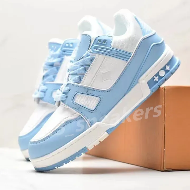 Blue designer sneakers best sale