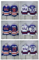 Hockey Jerseys 1980 USA Hockey Jersey 30 Jim Craig 21 Mike Eruzione Jersey 17 Jack O Callahan Team USA Miracle On Alternate Year Retro Vintage Jerseys