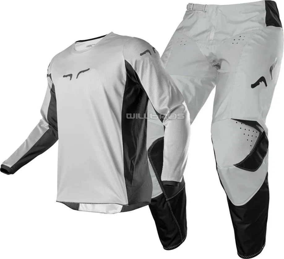 DELICATE FOX 2020 Racing 180 Prix Jersey Pant Combo Cinza MX Offroad Motocross Dirt Bike ATV UTV Gear9421447