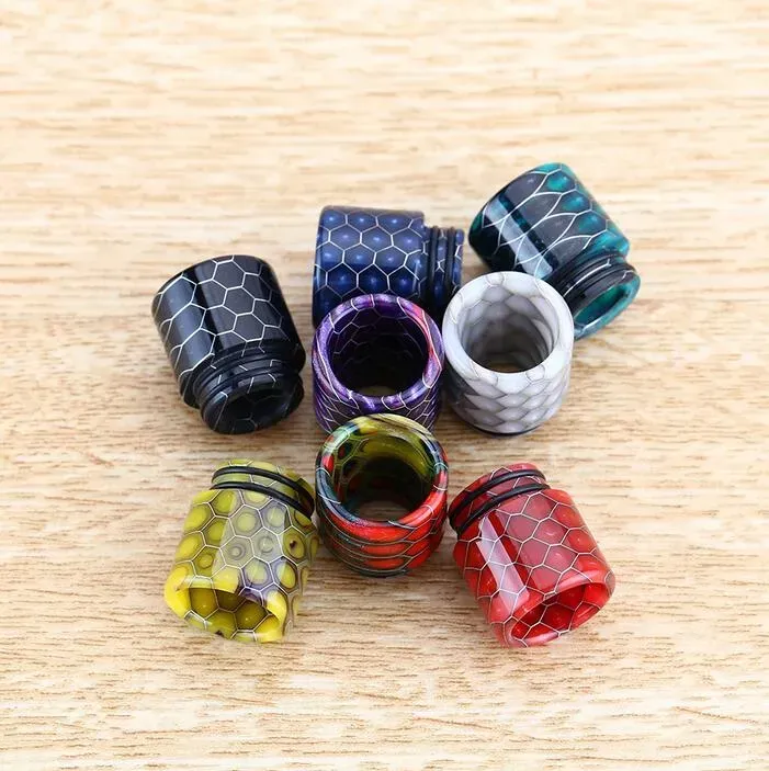 Newest 810 Drip Tips Snake Epoxy Resin Wide Bore Vaping Mouthpiece For 8 10 Thread TFV8 TFV12 Electronic Tank Atomizer Driptip