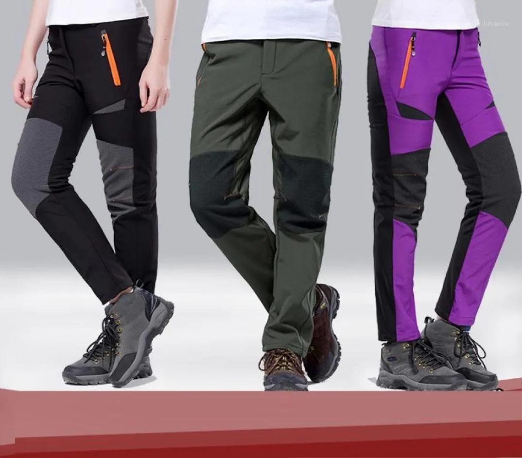 Brand 2021 Men Women Hiking Pants Outdoor Softshell Trousers Waterproof Windproof Thermal Mountain Ski18915705