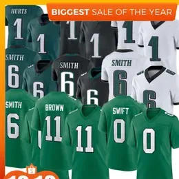 11 AJ Brown 6 DeVonta Smith 1 Jalen Hurts 62 Jason Kelce 0 D'Andre Swift 20 Brian Dawkins 7 Haason Reddick 2 Darius Slay Philadelphia''Eagles''Football Jerseys