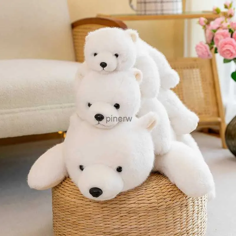 Plush Dolls Home Bedroom Children's Gift Cute Polar Bear Doll Soft Prone Animal Bear Plush Toy Aquarium Doll Super Cute Doll Baby