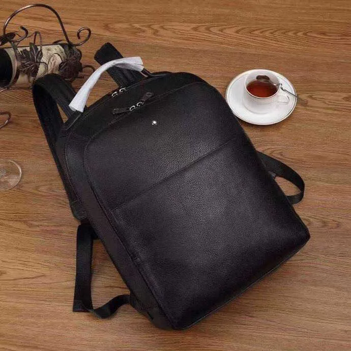 Mont Backpack 최고 품질의 최신 유행 브랜드 남자 배낭 헤드 레이어 Cowhide Backpack Light Luxury Double Layer Computer Bag 240115