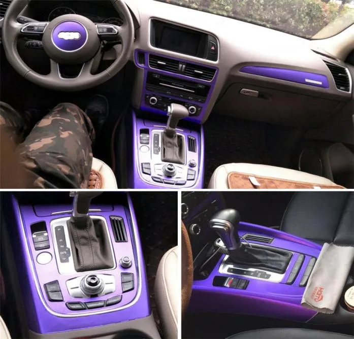 Auto-Styling 3D/5D In Fibra di Carbonio Interni Auto Center Console Cambiamento di Colore Stampaggio Decalcomanie Per Q5 2010-20182546597