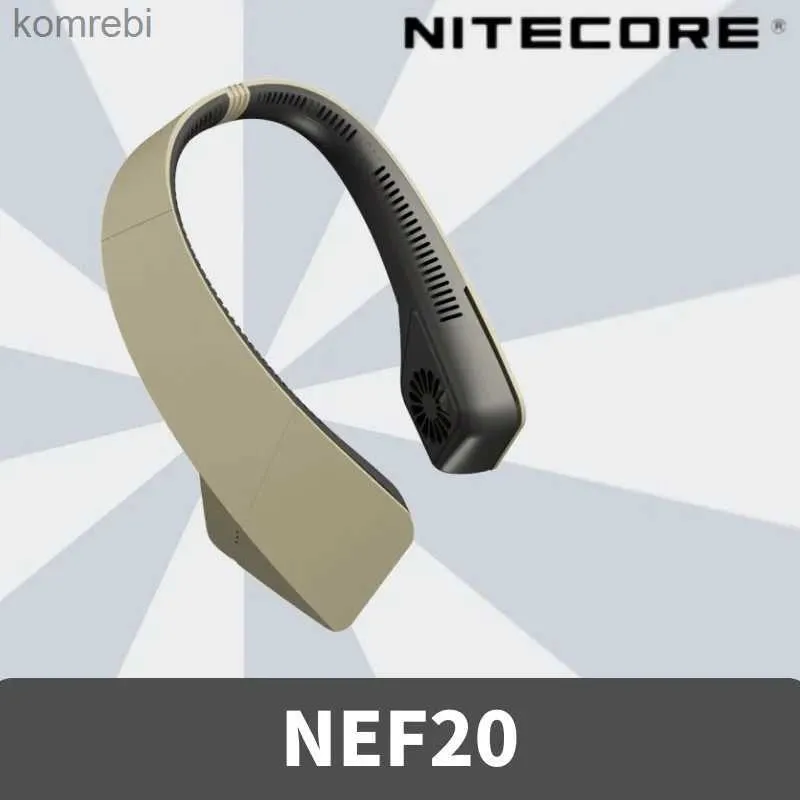 Electric Fans NiteCore NEF20 Portable Hanging Neck Fan Bladlessl240122