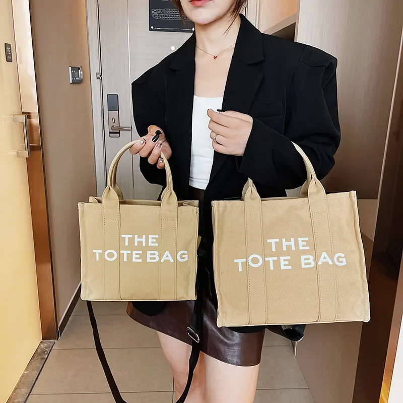 Designer Women Large Handbags Casual Letter Printed Tote Shoulder Bag Crossbody Bags for Female Luxury Canvas Shopper Bag and Purse 2024