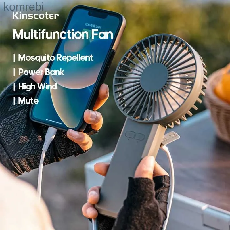 Electric Portable Mini Handheld Fan USB 4000mAh Rechargeable Ultra Quiet Air Cooler Fans For Home Office Desktop Outdoor CampingL240122