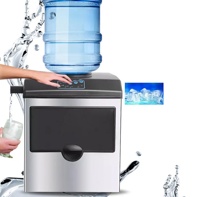 Machine à glaçons portable 3 en 1, avec distributeur de glace pilée et d'eau, comptoir