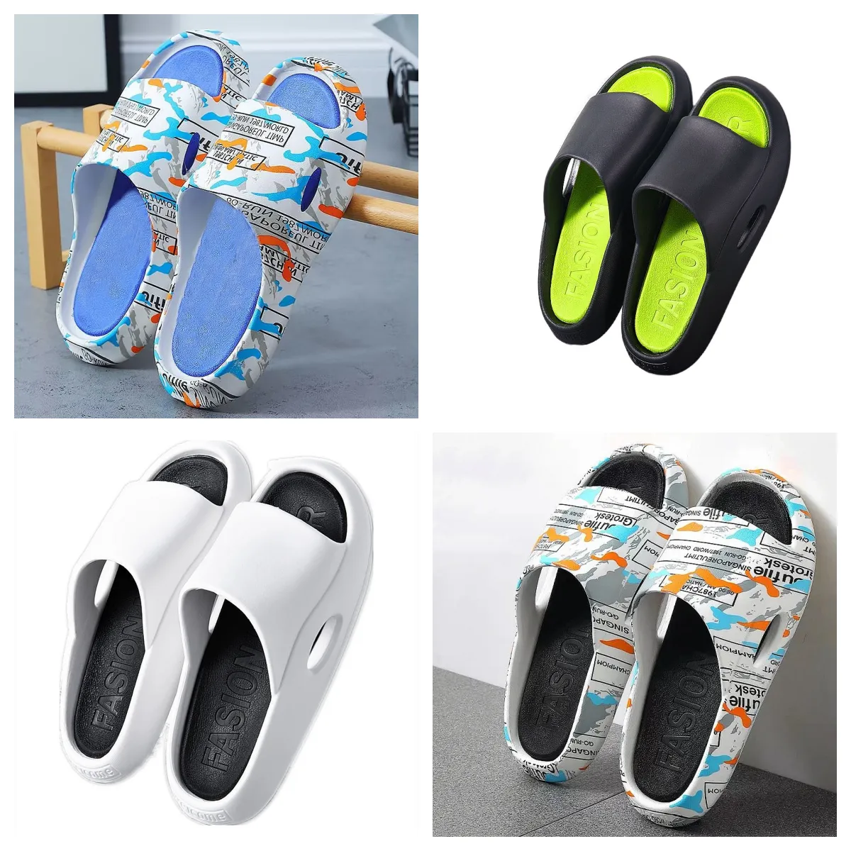 coureurs de mousse pantoufles de créateurs préférées sandales de luxe pour femmes curseurs EVA chaussures de plage chambre pantoufle mule belles diapositives diapositives pour hommes