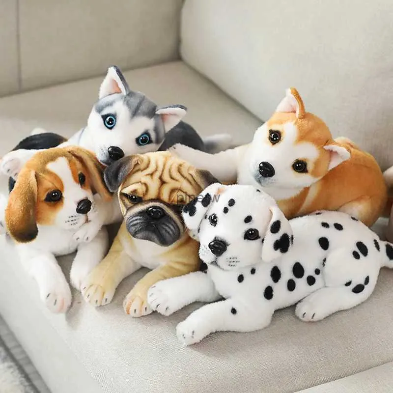 Plush Dolls Simulation Dog Plush Toy Stuffed Lifelike Puppy Soft Pillow Dolls Toys For Kids Boys Girls Gift Decor