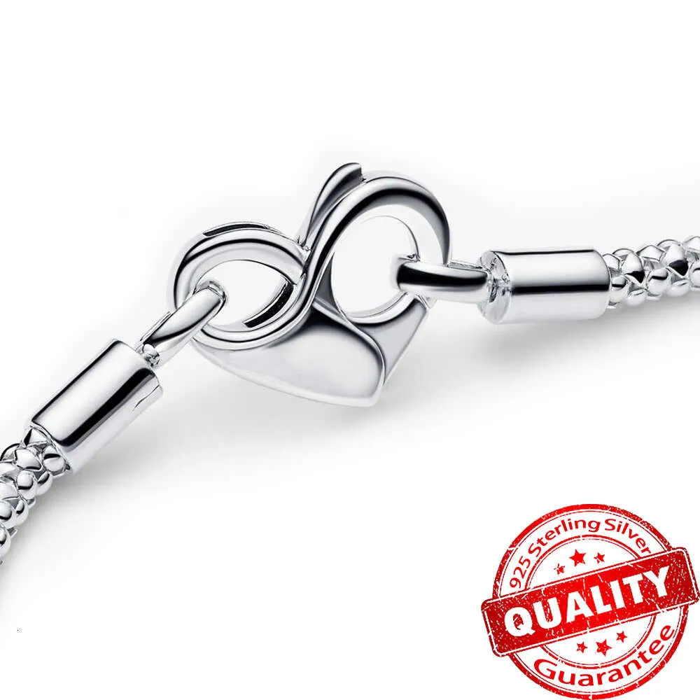 Chaîne cloutée en argent Sterling pour Moments, breloque de marque, perles, Bracelet serpent, bricolage, bijoux cadeau pour femmes, offre spéciale, 2024