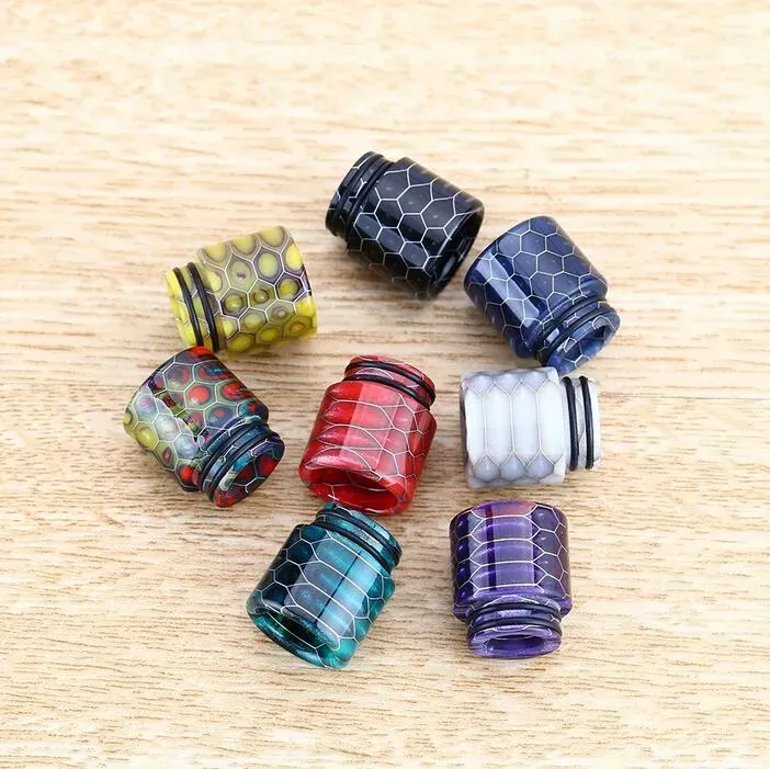 Newest 810 Drip Tips Snake Epoxy Resin Wide Bore Vaping Mouthpiece For 8 10 Thread TFV8 TFV12 Electronic Tank Atomizer Driptip