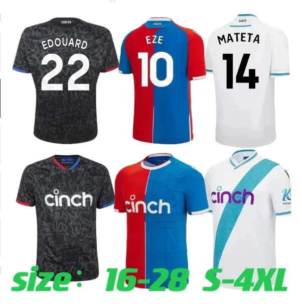 23 24 Eagles Soccer Jerseys CPFC Kits 2023 2024 Edouard Zaha Milivojevic Mateta J. Ayew Sakho Townsend Meyer Schlupp Palace Men Kids Football Shirt Crystal Uniform