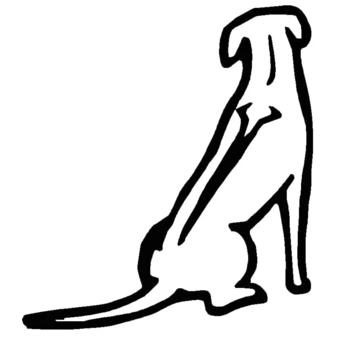 135152CM Rhodesian Ridgeback Dog Adesivi per auto riflettenti Decalcomania del vinile Accessori per lo styling dell'auto Nero Argento S107047164491