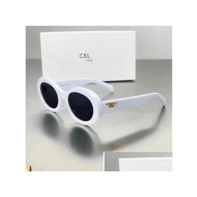 Sunglasses 2023 Retro Cats Eye For Women Ces Arc De Triomphe Oval French High Quality Drop Delivery Fashion Accessories Otvep