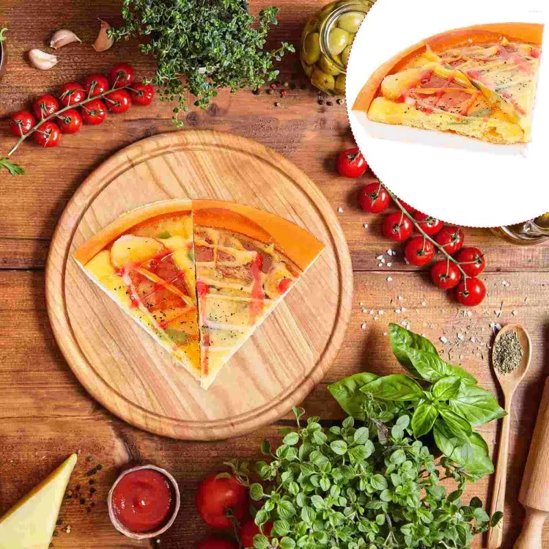 Decorative Flowers 2 Pcs Fake Food Simulation Pizza Child Home Accents Decor Fast Toys Playset Artificial