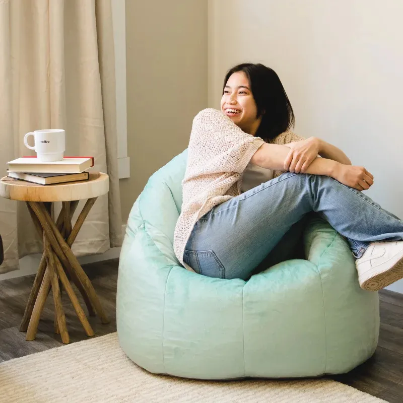 Premium Black Nylon Polyester Bean Bag Chair For Kids Teens Cozy 2.5ft Bean Bag Sofa With Filling Ideal For Relaxation And Play From Kong09 39.39 DHgate.Com