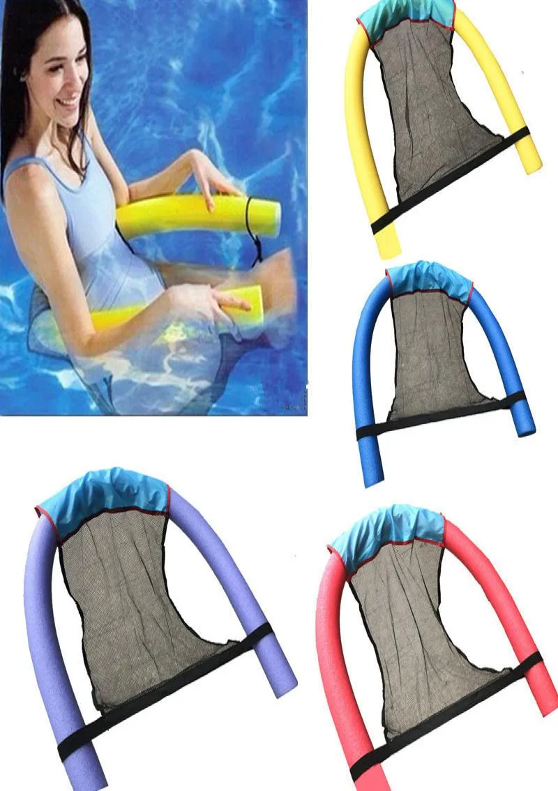 Polyester Floating Pool Noodle Sling Mesh Chair Net For Swimming Pool party Kids Bed Seat Water Relaxation Size 82X44X02cm9829826