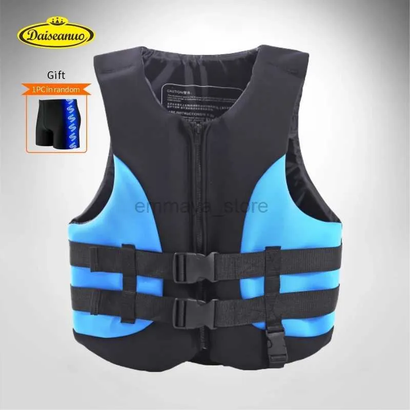 Life Vest Buoy Surfing Life Jacket for Adult Waterproof Neoprene Vests Snorkel Surf Water Ski Kayak Safety Equipment Jackets Swim Trunk 240122