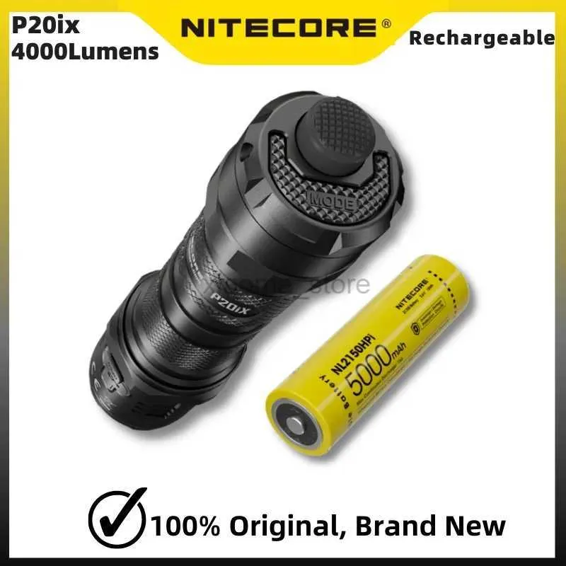 Linternas Nitecore P20iX USB-C Linterna táctica recargable 4000 lúmenes con batería NL2150HPi 5000 mAh Luz de trocha de autodefensa 240122