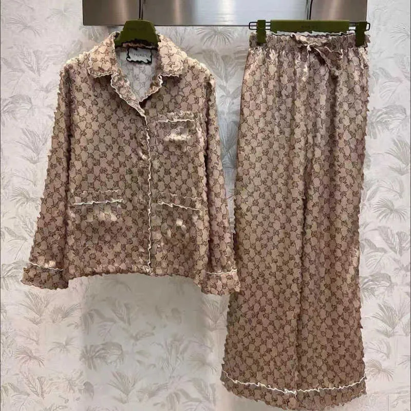 Women's Sleep & Lounge designer Designer inspired slumber party luxury Fall Pants Pajamas Set Sleepwear for Women 2 Pieces Long Sleeve Silk 8N7N 1DQE