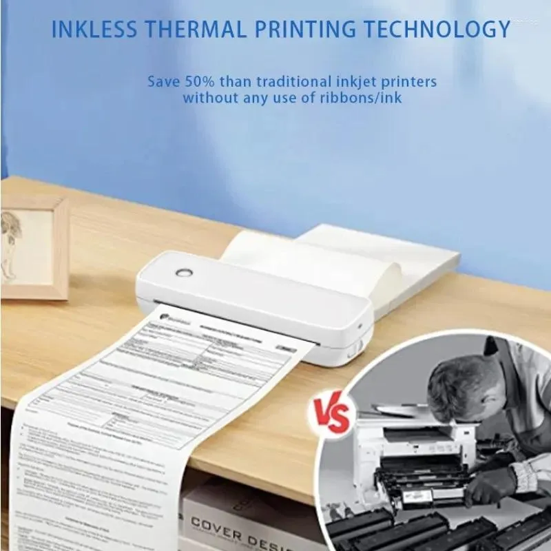 wholesale Arrival A4 Portable Wireless BT Mini Hand Thermal Pocket Printer Office Machine Impresora Portatil